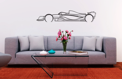 2024 F1 car Metal Silhouette Wall Art