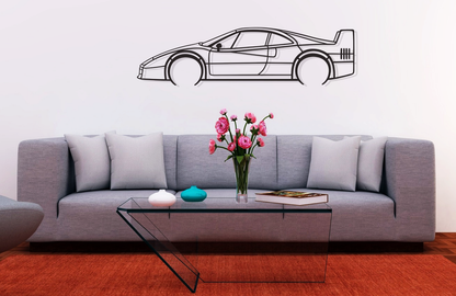 F40 Metal Silhouette Wall Art