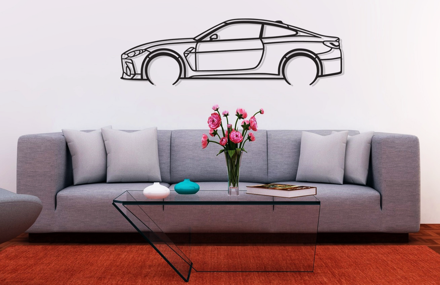 bmw metal wall art, bmw m4 metal sign, bmw m4 gift, v8 wall art, large metal wall art, large car wall art, m4 f82 silhouette, m4 metal wall art gift