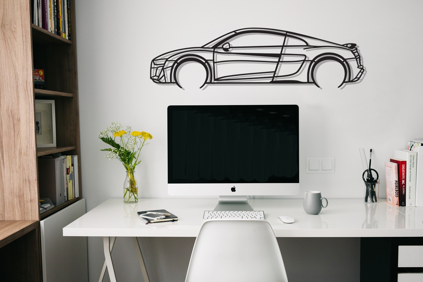 R8 Metal Silhouette Wall Art