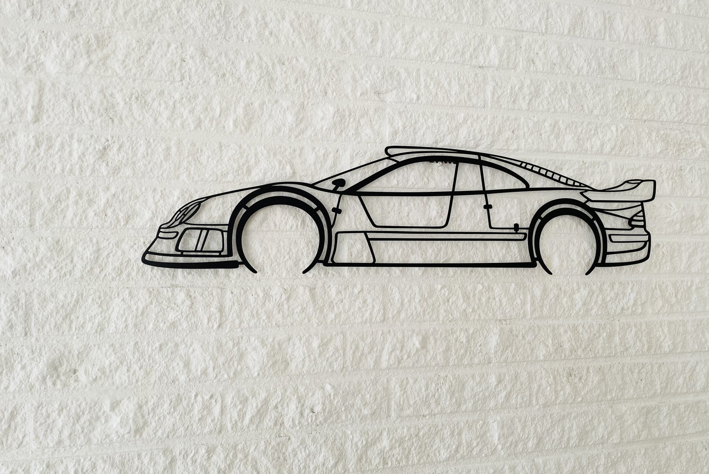 Mercedes CLK GTR Silhouette Metal Wall Art