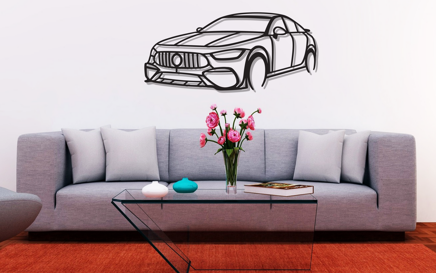AMG GT 4 Door Metal Silhouette