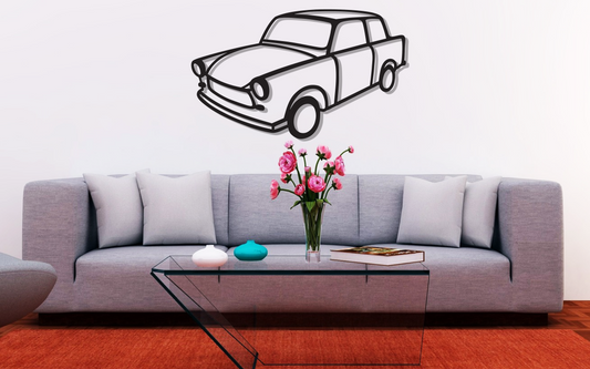 Trabant Vintage Metal Silhouette