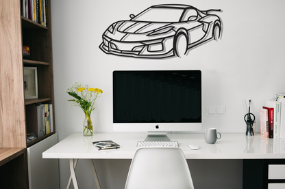 Corvette C8 Metal Silhouette