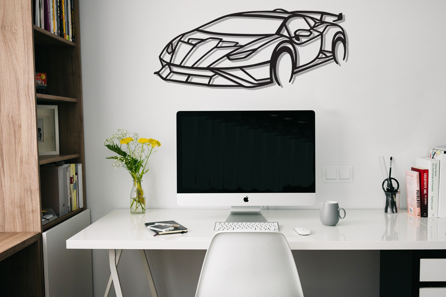 Huracan Metal Silhouette