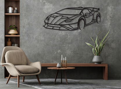 Huracan Metal Silhouette