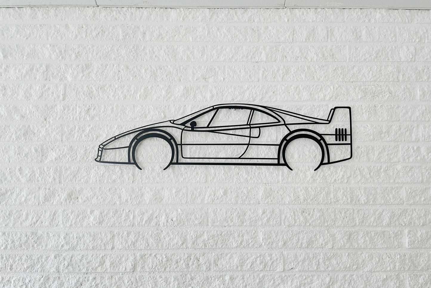 F40 Metal Silhouette Wall Art