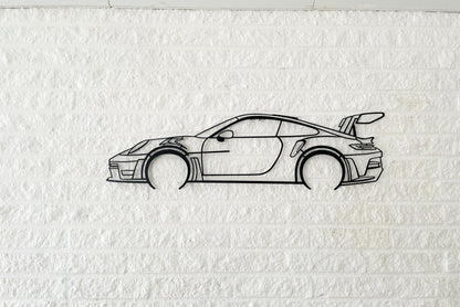 911 GT3 RS Metal Silhouette Wall Art