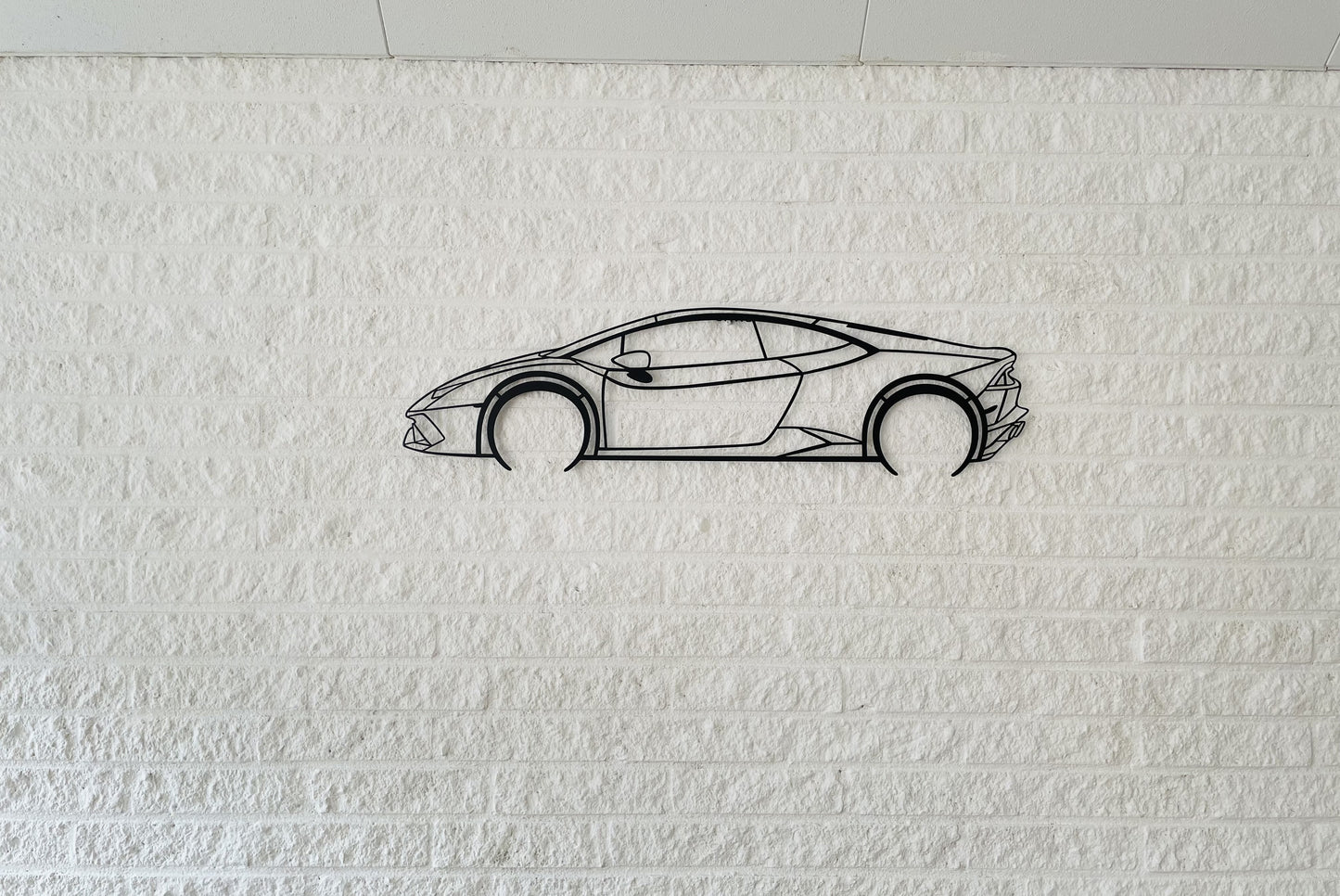 Huracan Silhouette Metal Wall Art