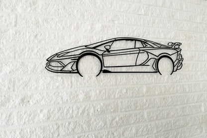 Aventador SVJ Metal Silhouette Wall Art