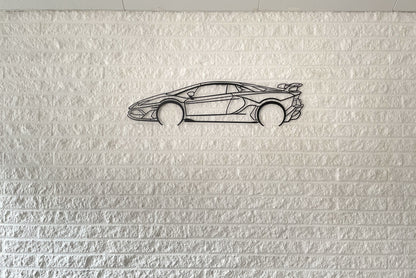 Aventador SVJ Metal Silhouette Wall Art