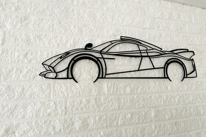 Huayra R Silhouette Metal Wall Art