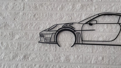 911 GT3 RS Metal Silhouette Wall Art