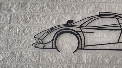 Huayra R Silhouette Metal Wall Art