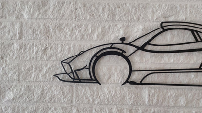 Zonda R Silhouette Metal Wall Art