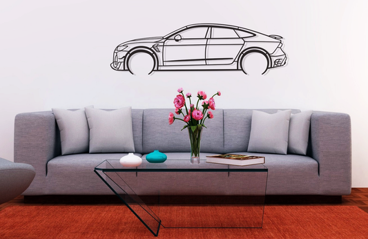 RS7 Silhouette Metal Wall Art V8 Wall Art