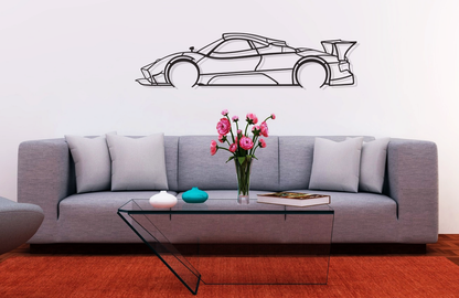 Zonda R Silhouette Metal Wall Art V8 Wall Art