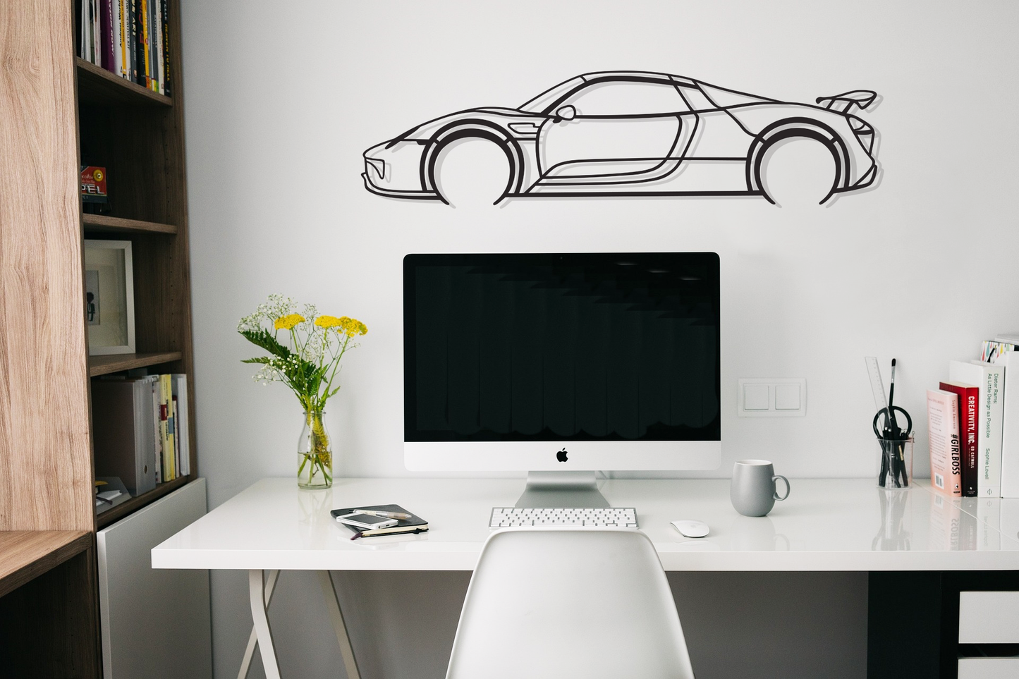 v8 wall art, large metal wall art, large car wall art, 911 silhouette, 918 Spyder metal wall art gift, large car wall art, metal car wall art, porsche car sign, 911 wall art gift